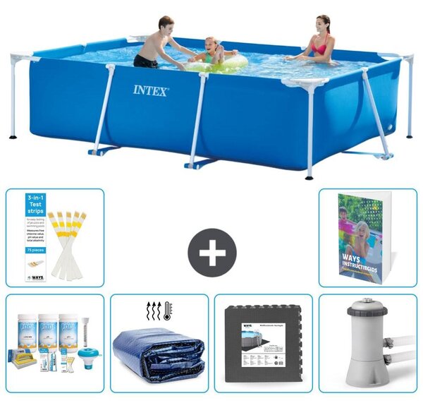 Piscina fuori terra rettangolare - 300x200x75 cm - composta da 5 elementi, modello S59
