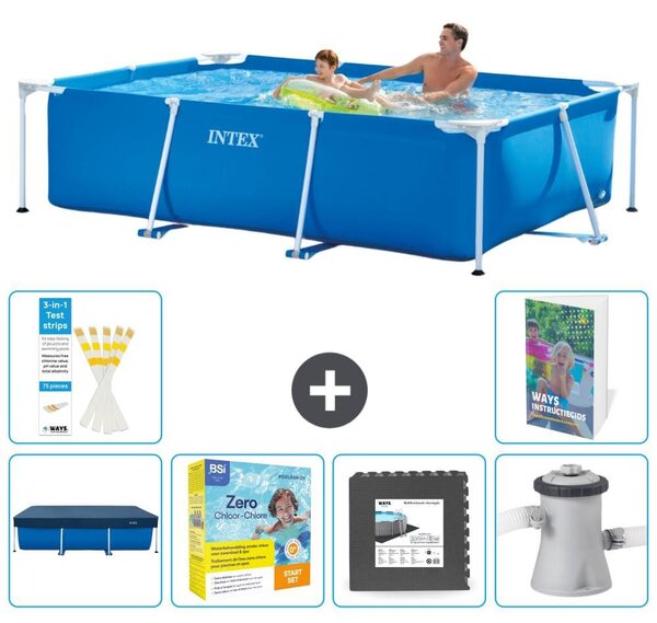 Piscina fuori terra rettangolare - 260x160x65 cm - composta da 5 elementi, modello S85