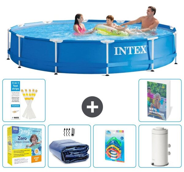 Piscina fuori terra a struttura - 366x76 cm - composta da 5 elementi - modello S7