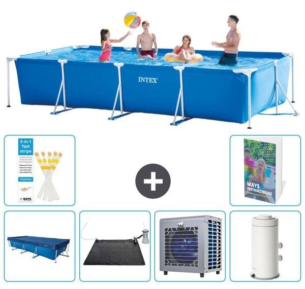 Piscina fuori terra rettangolare - 450x220x84 cm - composta da 5 elementi, modello S2