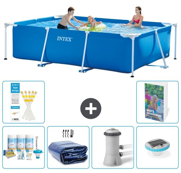 Piscina fuori terra rettangolare - 300x200x75 cm - composta da 5 elementi, modello S160