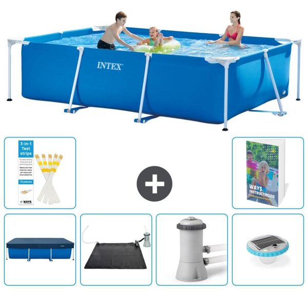 Piscina fuori terra rettangolare - 300x200x75 cm - composta da 5 elementi - modello S154