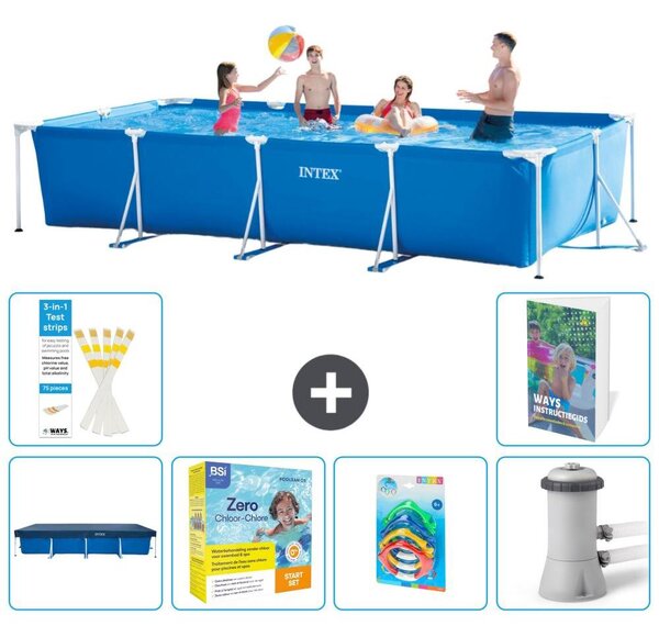 Piscina fuori terra rettangolare - 450x220x84 cm - composta da 5 elementi, modello S57