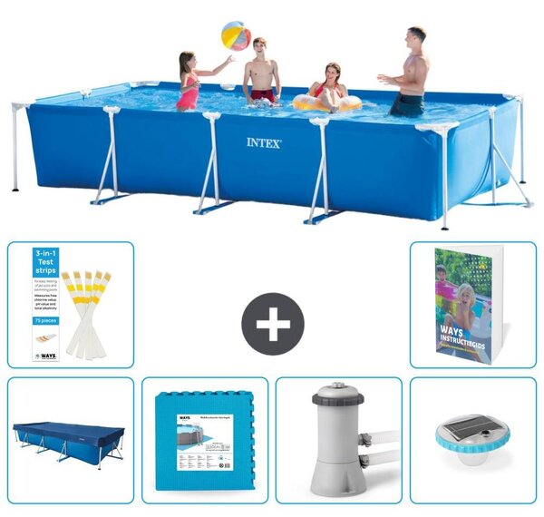 Piscina fuori terra rettangolare - 450x220x84 cm - composta da 5 elementi, modello S174
