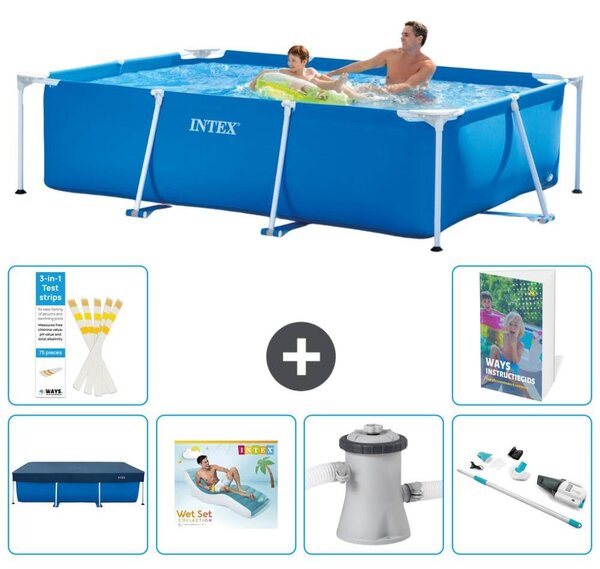 Piscina fuori terra rettangolare - 260x160x65 cm - composta da 5 elementi, modello S62