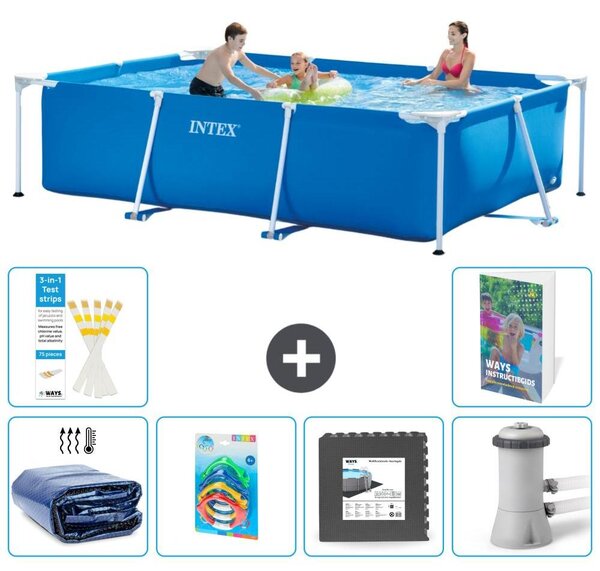 Piscina fuori terra rettangolare - 300x200x75 cm - Struttura in 5 parti, modello S3