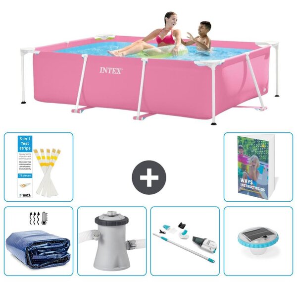 Piscina fuori terra rettangolare - 220x150x60 cm - composta da 5 elementi, modello S81