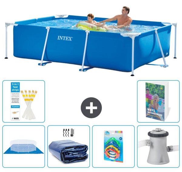 Piscina fuori terra rettangolare - 260x160x65 cm - composta da 5 elementi, modello S46