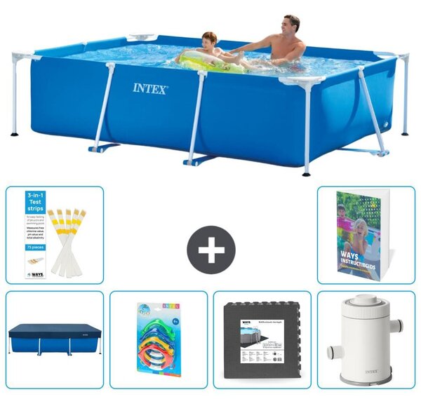 Piscina fuori terra rettangolare - 260x160x65 cm - composta da 5 elementi - modello S143
