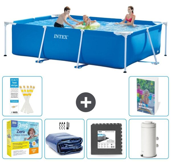 Piscina fuori terra rettangolare - 300x200x75 cm - composta da 5 elementi - modello S111
