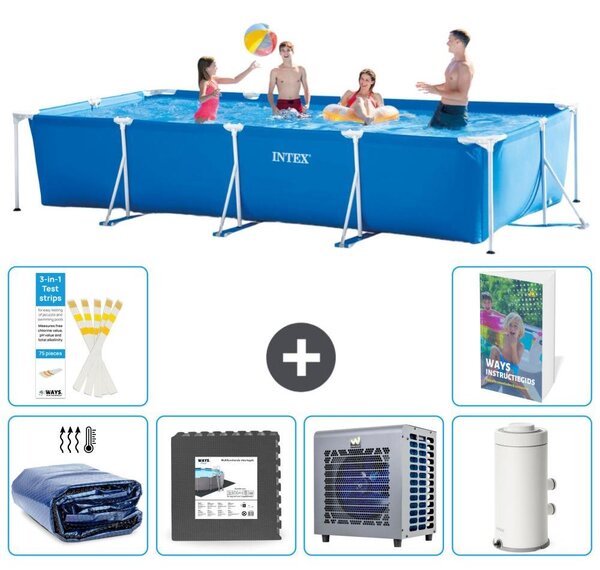 Piscina fuori terra rettangolare - 450x220x84 cm - composta da 5 elementi, modello S16