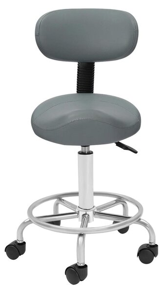 Sedia da ufficio con seduta imbottita - Sedia da lavoro regolabile in altezza - Altezza seduta regolabile da 45 a 59 cm - Portata massima di 150 kg - Rotazione a 360° - Seduta imbottita in poliuretano - Colore: grigio
