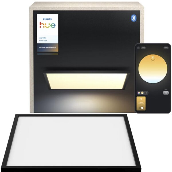 Philips Hue Aurelle Lampada da parete SQ XL nera