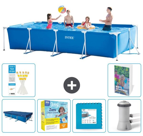 Piscina fuori terra rettangolare - 450x220x84 cm - composta da 5 elementi, modello S44