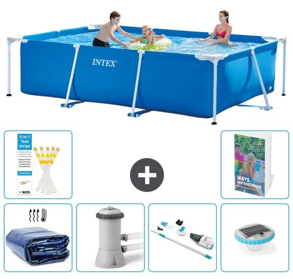 Piscina fuori terra rettangolare - 300x200x75 cm - composta da 5 elementi, modello S81