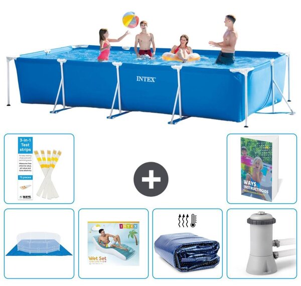 Piscina fuori terra rettangolare - 450x220x84 cm - 5 pezzi - Modello S171