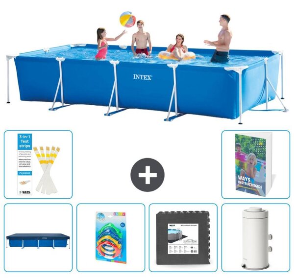 Piscina fuori terra rettangolare - 450x220x84 cm - composta da 5 elementi - modello S143