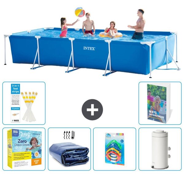 Piscina fuori terra rettangolare - 450x220x84 cm - Struttura in 5 parti, modello S7