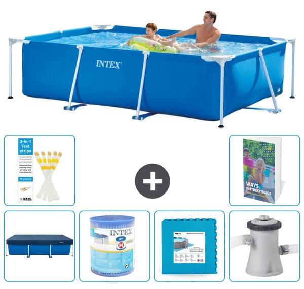 Piscina fuori terra rettangolare - 260x160x65 cm - composta da 5 elementi - modello S146