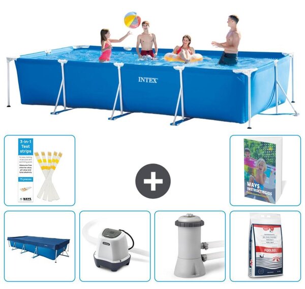 Piscina fuori terra rettangolare - 450x220x84 cm - composta da 5 elementi - modello S127