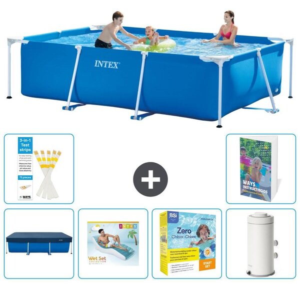 Piscina fuori terra rettangolare - 300x200x75 cm - composta da 5 elementi, modello S135