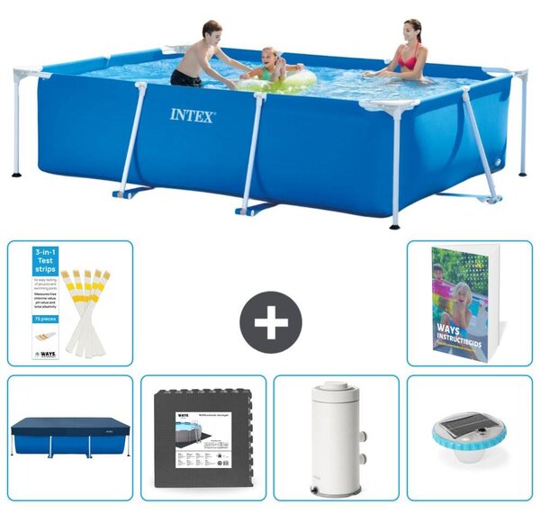 Piscina fuori terra rettangolare - 300x200x75 cm - composta da 5 elementi - modello S138