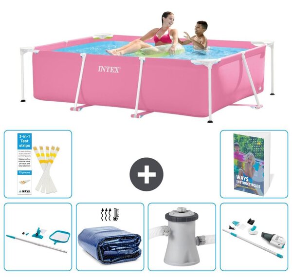Piscina fuori terra rettangolare - 220x150x60 cm - composta da 5 elementi - modello S149