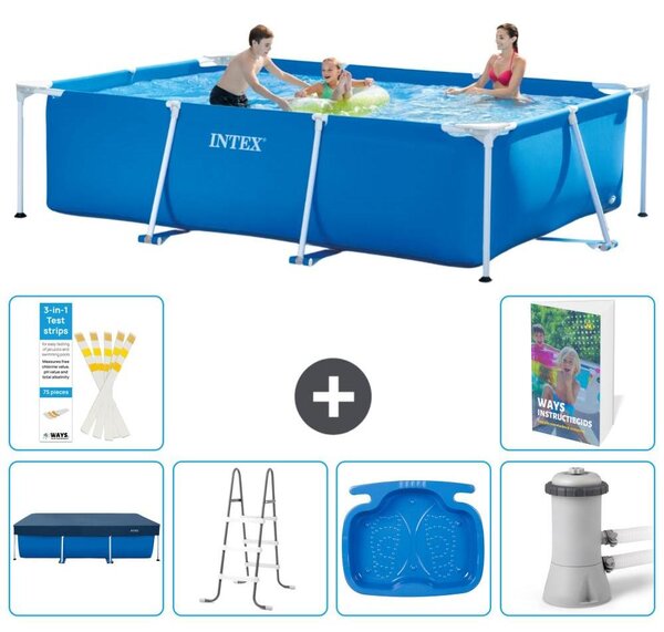 Piscina fuori terra rettangolare - 300x200x75 cm - composta da 5 elementi, modello S140