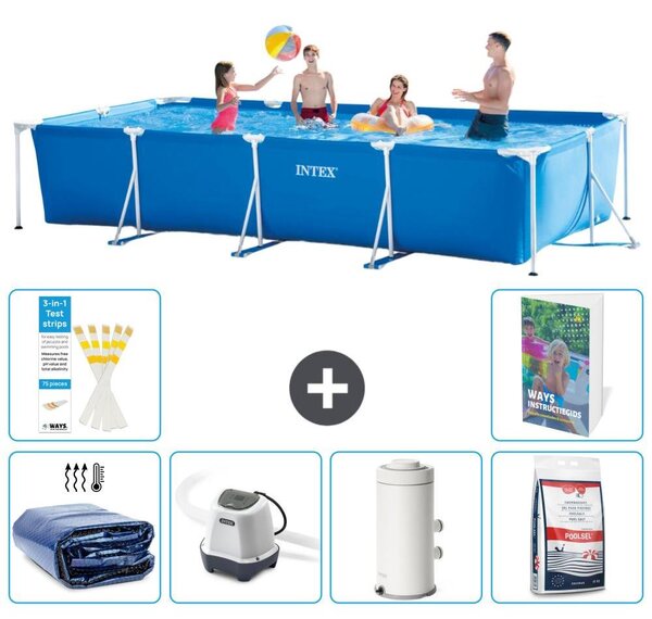 Piscina fuori terra rettangolare - 450x220x84 cm - composta da 5 elementi, modello S155