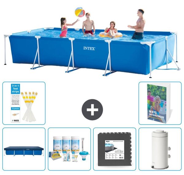Piscina fuori terra rettangolare - 450x220x84 cm - composta da 5 elementi, modello S64