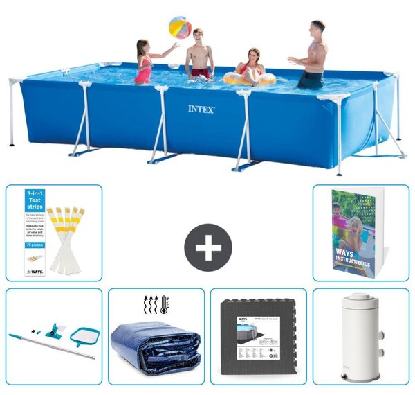 Piscina fuori terra rettangolare - 450x220x84 cm - composta da 5 elementi, modello S43