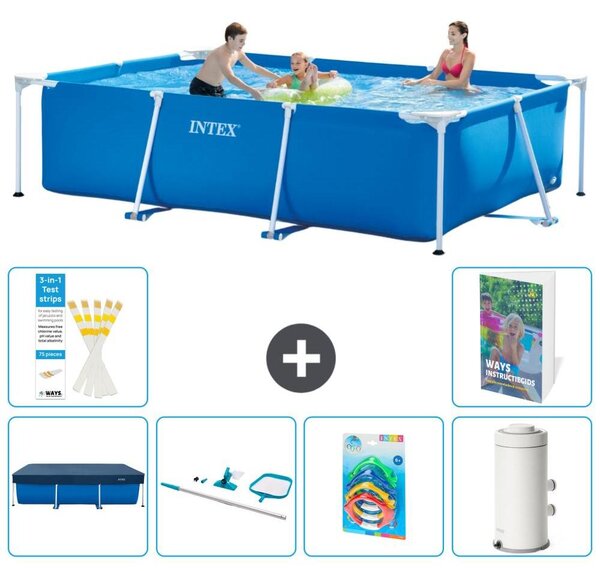 Piscina fuori terra rettangolare - 300x200x75 cm - composta da 5 elementi - modello S151
