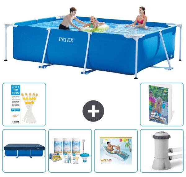 Piscina fuori terra rettangolare - 300x200x75 cm - composta da 5 elementi - modello S172