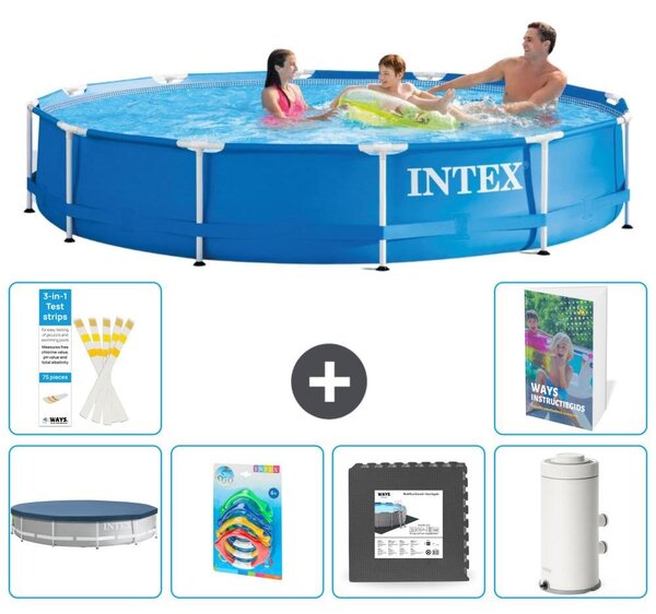Piscina autoportante rettangolare - 366x76 cm - 5 pezzi - Modello S143
