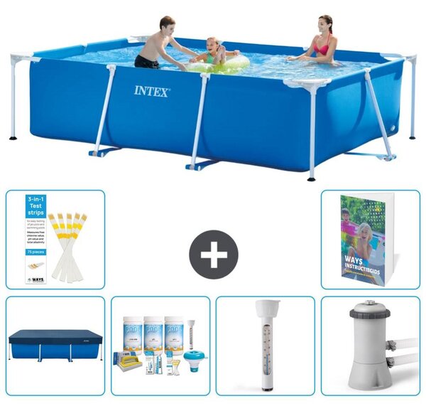 Piscina fuori terra rettangolare - 300x200x75 cm - composta da 5 elementi, modello S52