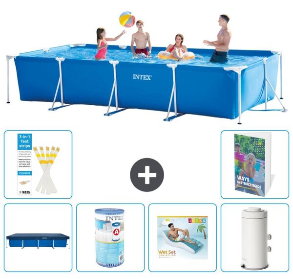 Piscina fuori terra rettangolare - 450x220x84 cm - composta da 5 parti - modello S113