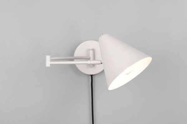 Lampada da parete avorio con alimentazione a corrente con struttura flessibile ø 15 cm Cosima – Trio