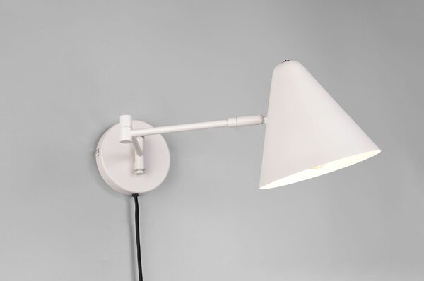 Lampada da parete avorio con alimentazione a corrente con struttura flessibile ø 15 cm Cosima – Trio