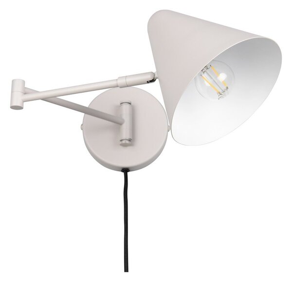 Lampada da parete avorio con alimentazione a corrente con struttura flessibile ø 15 cm Cosima – Trio