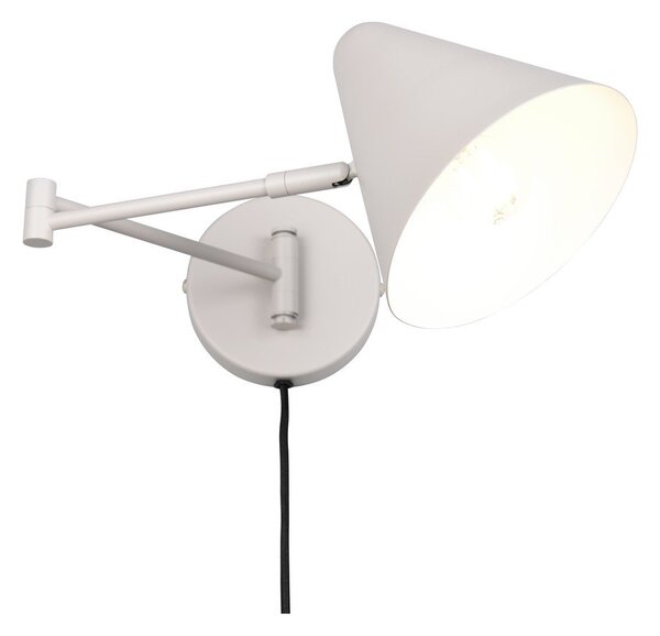 Lampada da parete avorio con alimentazione a corrente con struttura flessibile ø 15 cm Cosima – Trio