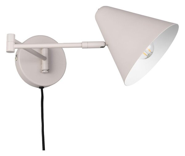 Lampada da parete avorio con alimentazione a corrente con struttura flessibile ø 15 cm Cosima – Trio