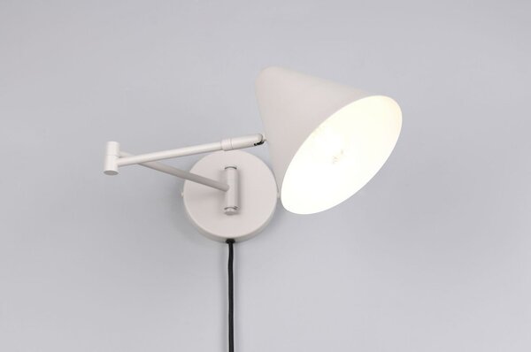 Lampada da parete avorio con alimentazione a corrente con struttura flessibile ø 15 cm Cosima – Trio