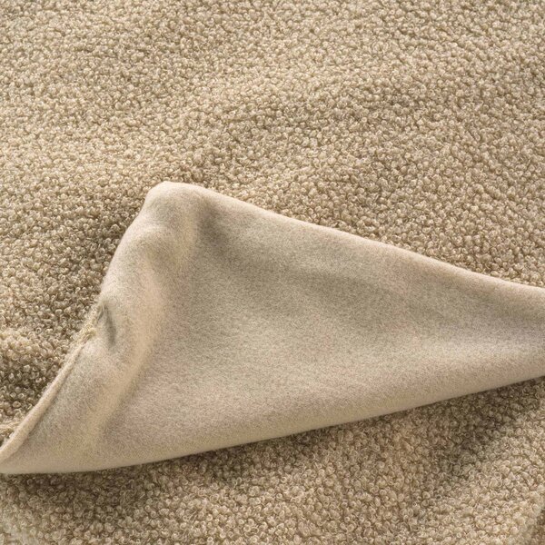 Coperta beige in vello 180x220 cm Curly Wooly – douceur d'intérieur