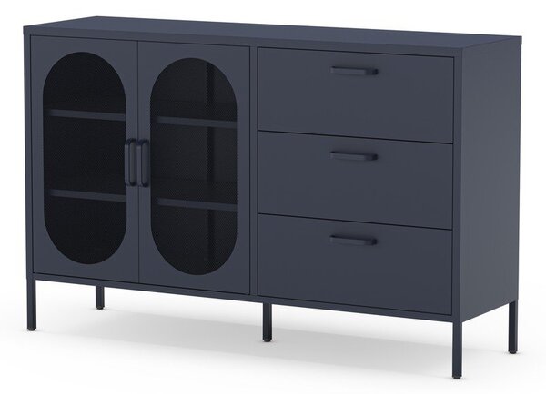Cassettiera blu scuro 140x90 cm Diora - Marckeric