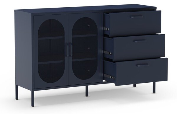 Cassettiera blu scuro 140x90 cm Diora - Marckeric