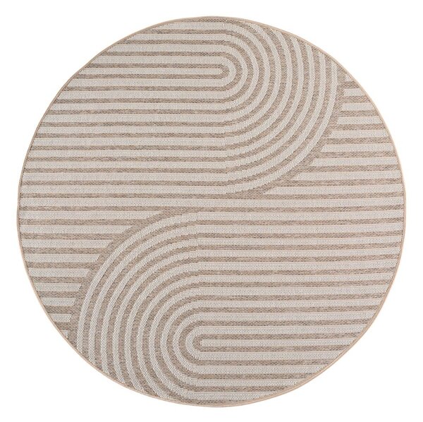 Tappeto da interno/esterno rotondo beige ø 80 cm Desert 1301 – Ayyildiz Carpets