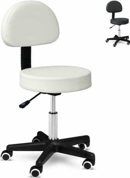 Sgabello Lux per ufficio - bianco