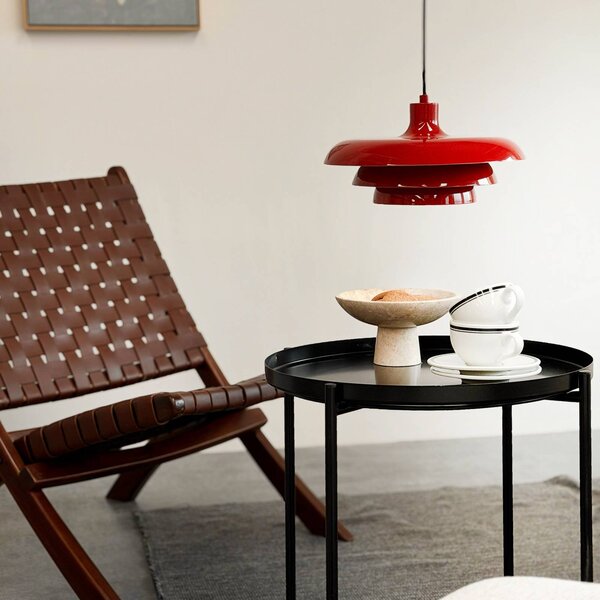 Dyberg Larsen Lampada a sospensione Ava, dimmerabile, Rosso, Soggiorno / Sala da pranzo, Metallo, Design, Lampada a sospensione