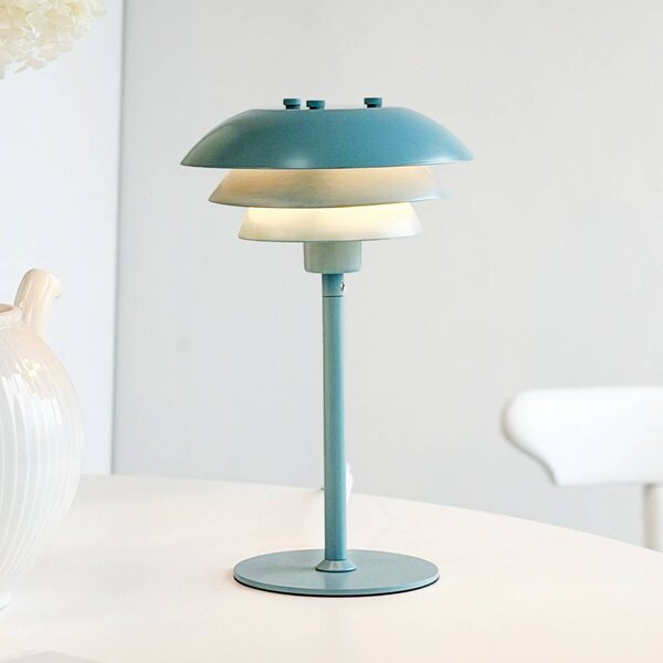 Dyberg Larsen Lampada da tavolo SIXTEEN, Blu, Soggiorno / Sala da pranzo, Metallo, Scandinavo, Lampada da tavolo