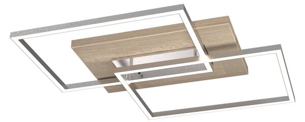 Elobra Plafoniera soffitto Panama, dimmerabile, Legno chiaro, Soggiorno / Sala da pranzo, Legno, Moderno, Plafoniera